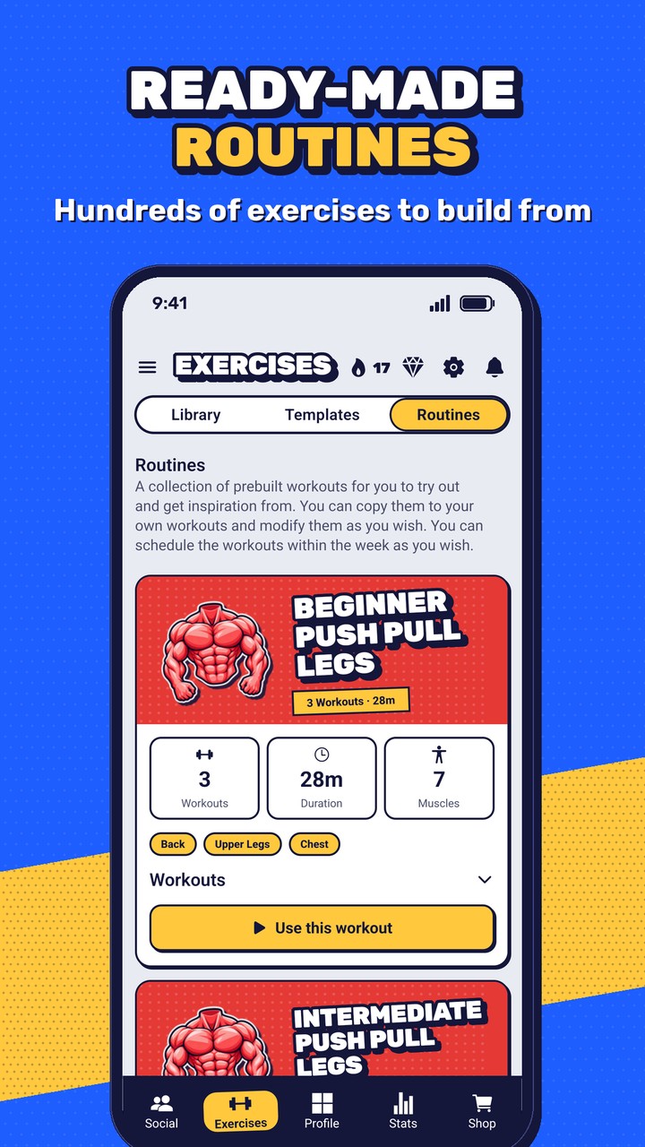 Ready-made routines and hundreds of exercises to build from